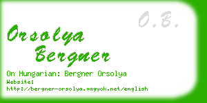 orsolya bergner business card